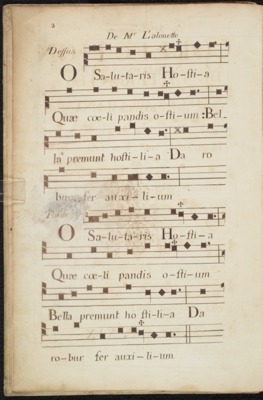 Liturgical chants [Latin/French]<br>France, 1819